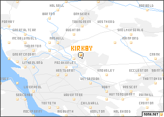 map of Kirkby