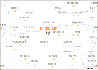 map of Kırkdilim