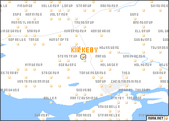 map of Kirkeby