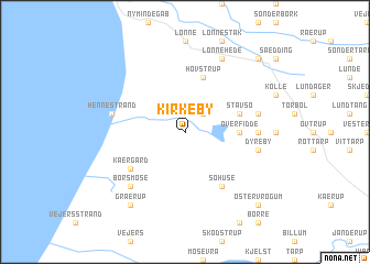 map of Kirkeby