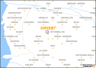 map of Kirkeby