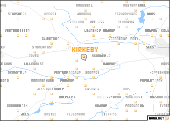 map of Kirkeby