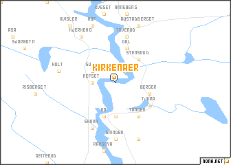 map of Kirkenær