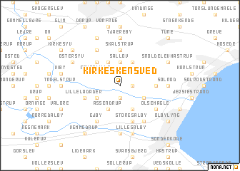 map of Kirke-Skensved