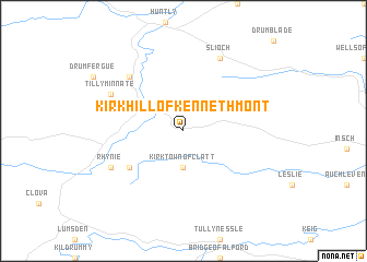 map of Kirkhill of Kennethmont