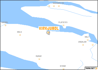map of Kirkjuból