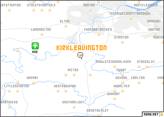 map of Kirk Leavington
