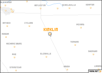 map of Kirklin