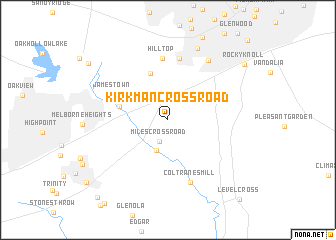 map of Kirkman Crossroad