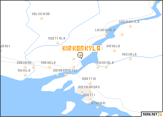 map of Kirkonkylä