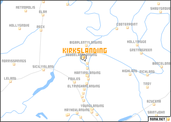 map of Kirks Landing