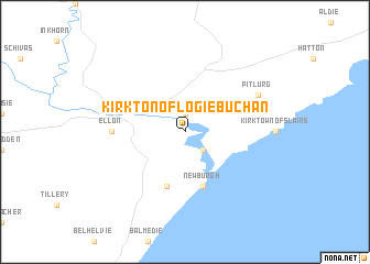 map of Kirkton of Logie Buchan