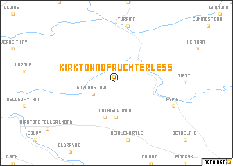 map of Kirktown of Auchterless