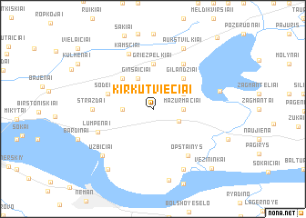 map of Kirkutviečiai