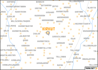 map of Kirkūt