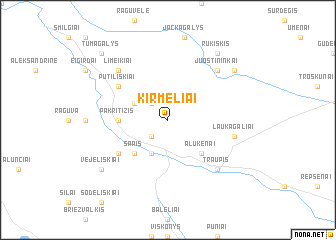 map of Kirmėliai