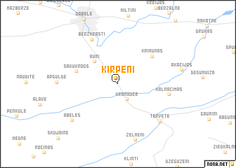 map of Ķirpēni