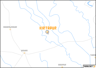 map of Kirtāpur