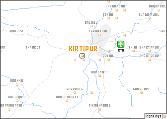 map of Kirtipur