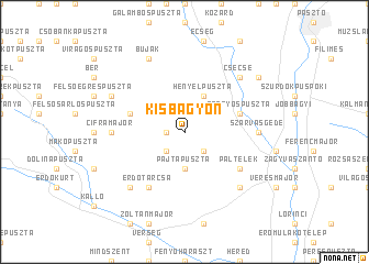 map of Kisbágyon