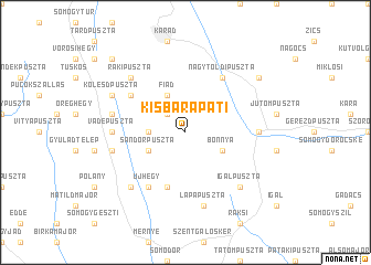 map of Kisbárapáti