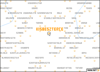 map of Kisbeszterce