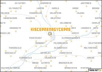 map of Kiscepre-Nagycepre