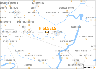 map of Kiscsécs