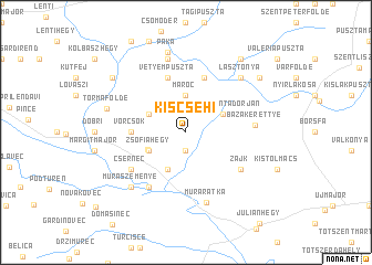 map of Kiscsehi