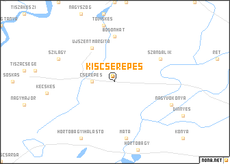 map of Kiscserepes
