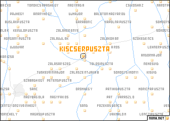 map of Kiscserpuszta