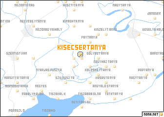 map of Kisecsértanya