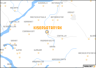 map of Kiserdőtanyák