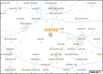 map of Kisfás