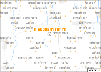 map of Kisgörénytanya