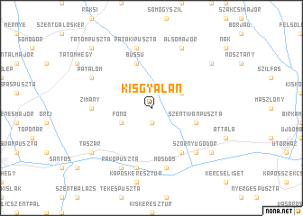 map of Kisgyalán