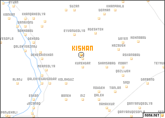 map of Kīshān