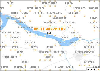 map of Kisielany Żmichy