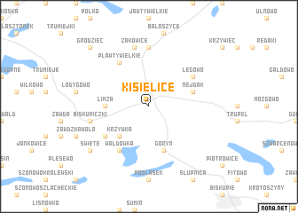 map of Kisielice