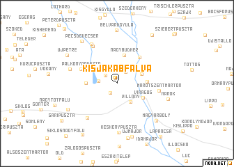 map of Kisjakabfalva