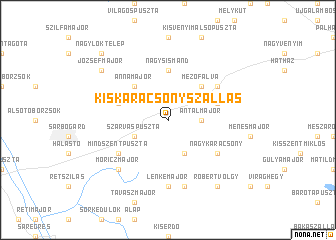 map of Kiskarácsonyszállás