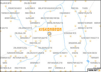 map of Kiskomárom