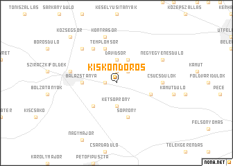 map of Kiskondoros