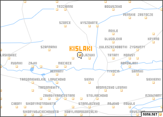 map of Kiślaki