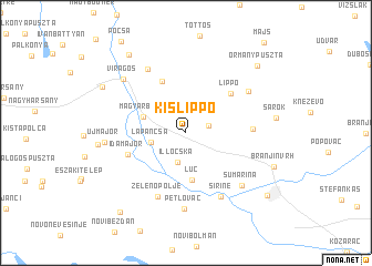 map of Kislippó