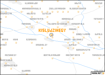 map of Kislujzihegy