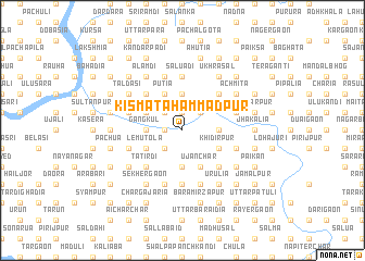 map of Kismat Āhāmmadpur