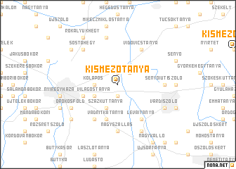 map of Kismezőtanya