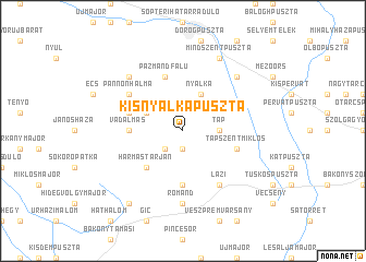 map of Kisnyalkapuszta