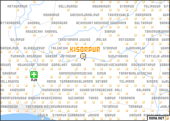 map of Kisorpur